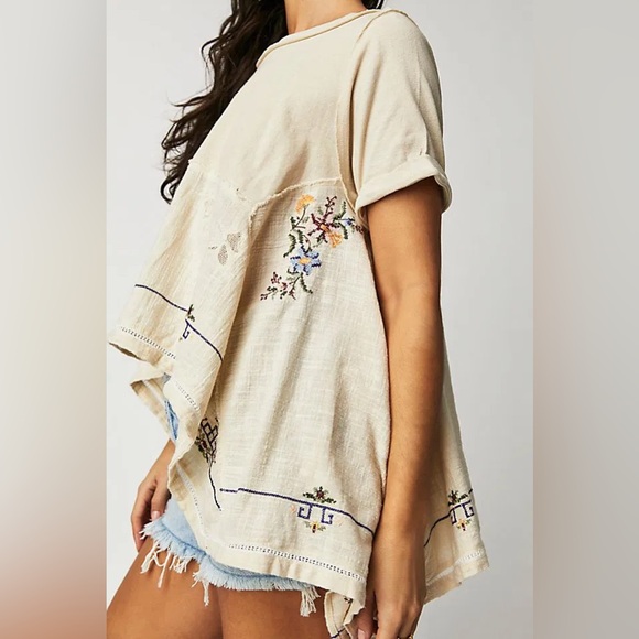 NWOT Free People Keep It Folk Top - Picture 2 of 12